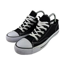 Womens Black Canvas 3 AIRWALK Tennis Shoes Lace‎ Up Size 8 Low Top